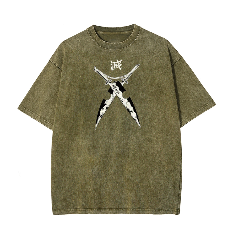 Vintage Oversized T-Shirt Demon Slayer