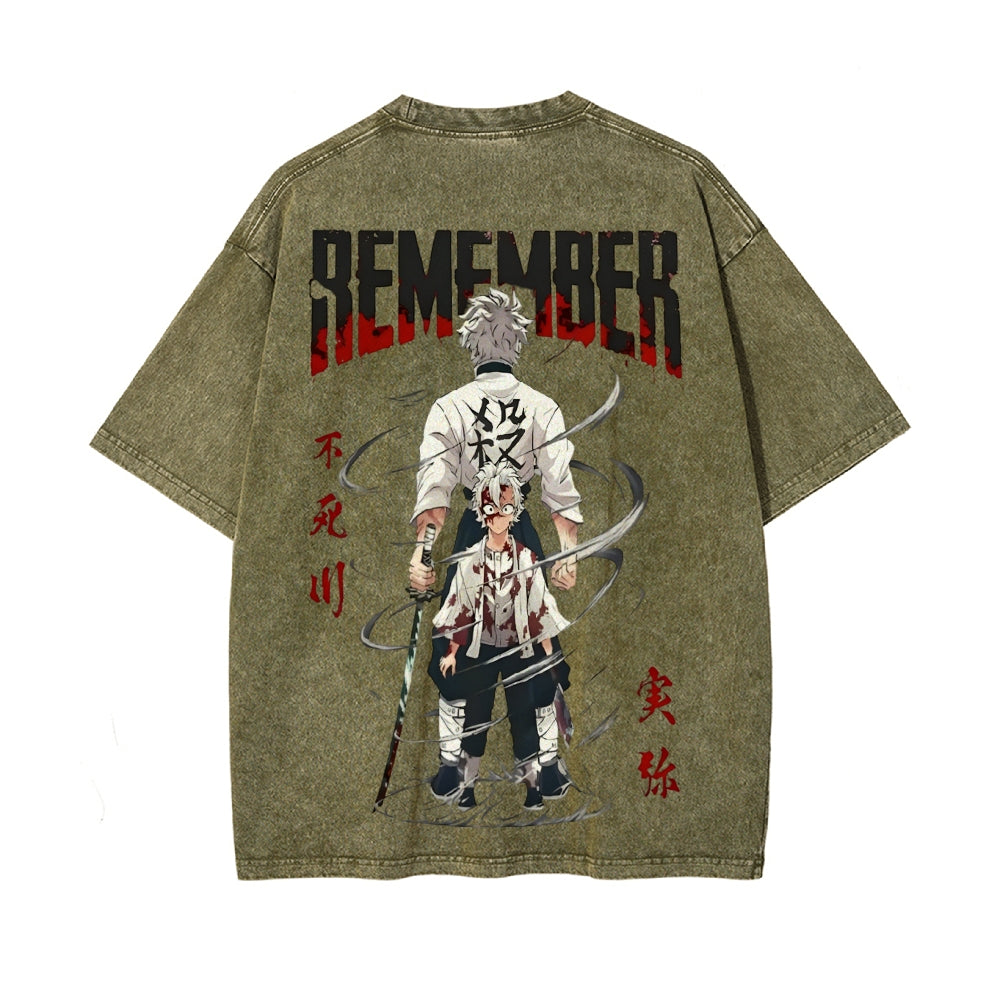 Vintage Oversized T-Shirt Demon Slayer