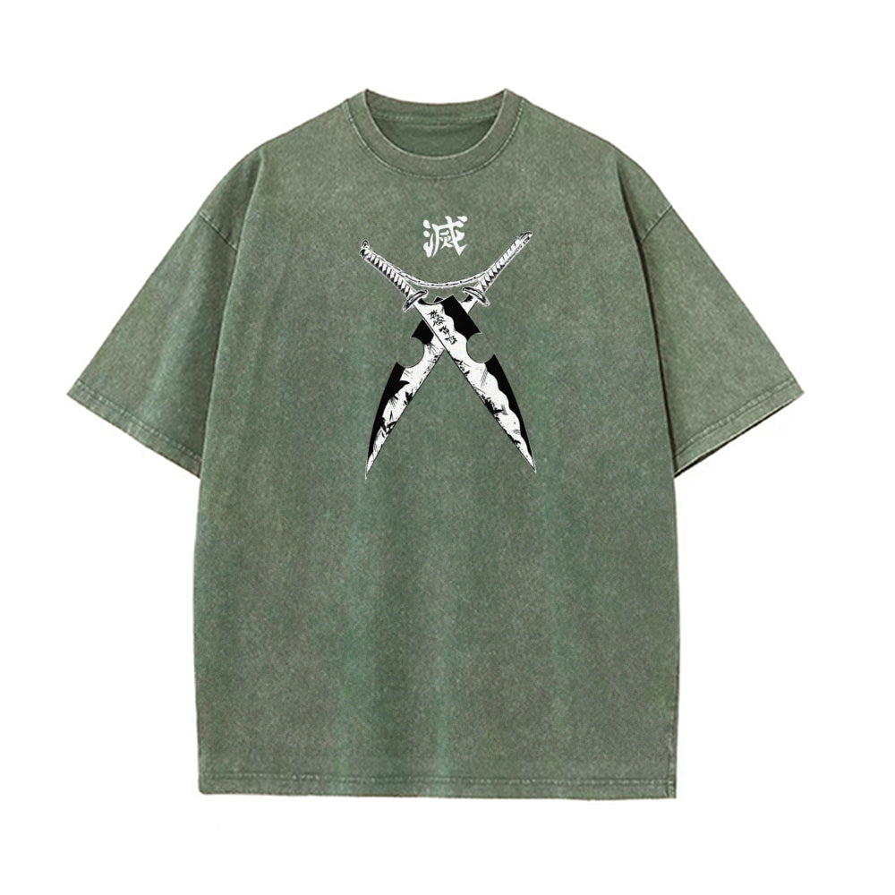 Vintage Oversized T-Shirt Demon Slayer