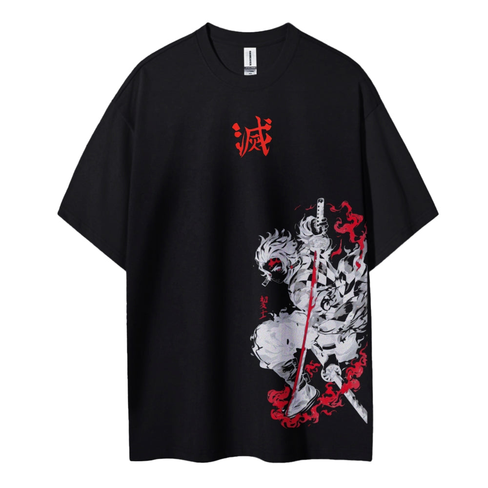 Demon Slayer Cotton Unisex Crew Neck Anime T-Shirt