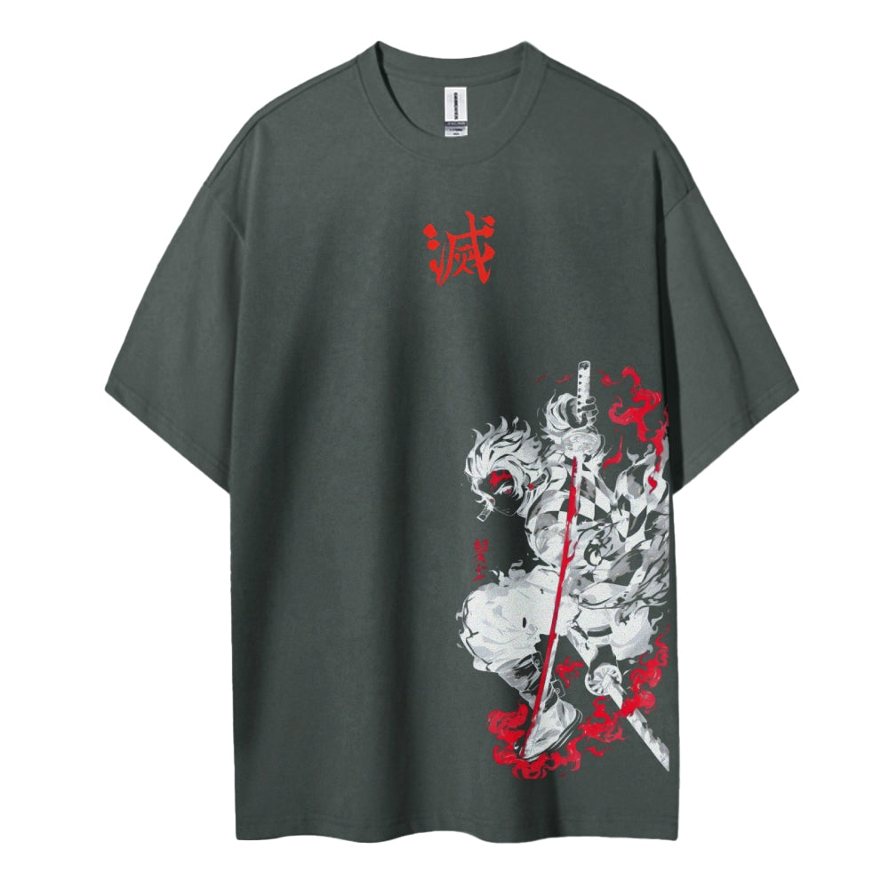 Demon Slayer Cotton Unisex Crew Neck Anime T-Shirt