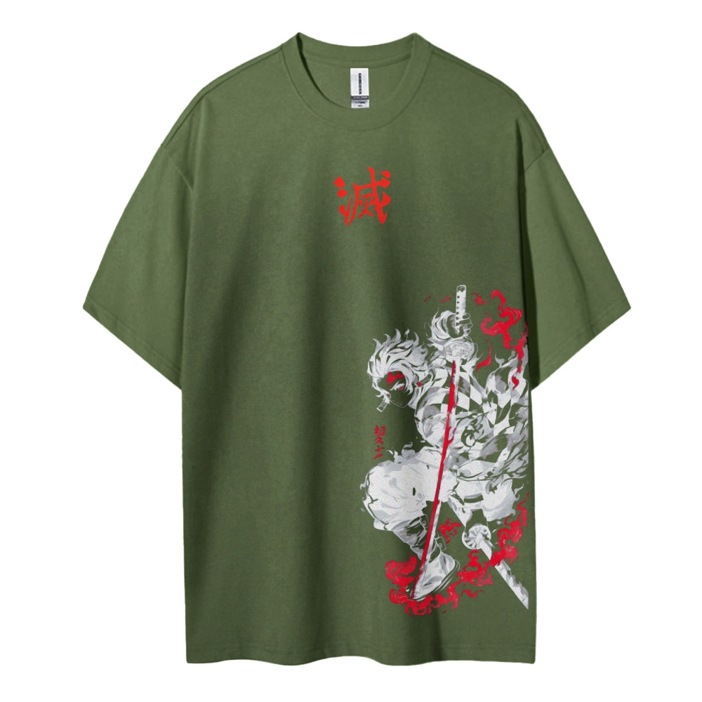 Demon Slayer Cotton Unisex Crew Neck Anime T-Shirt