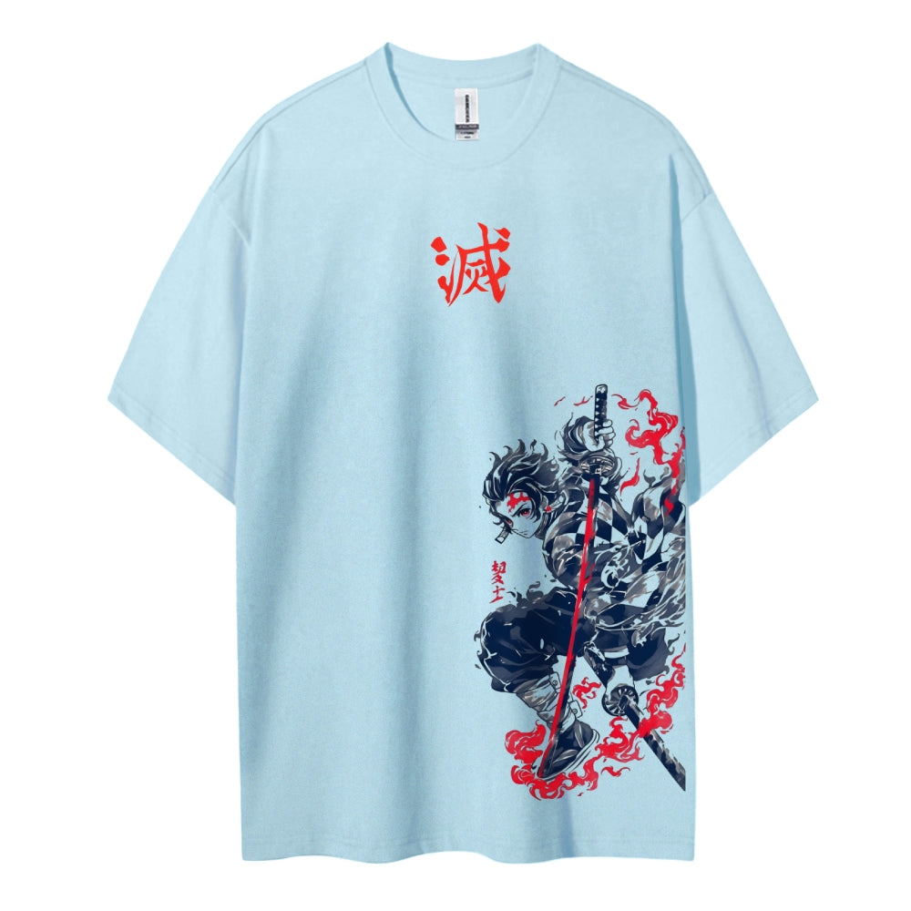 Demon Slayer Cotton Unisex Crew Neck Anime T-Shirt