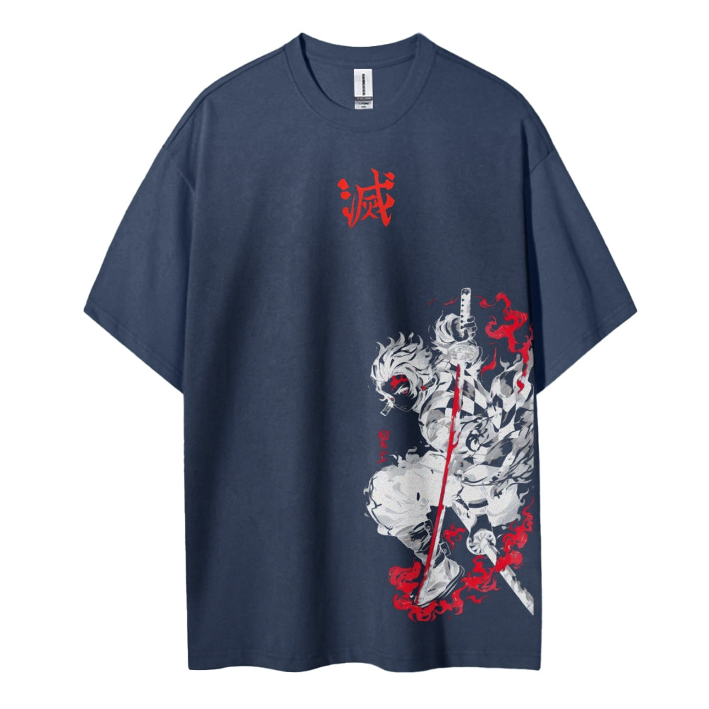 Demon Slayer Cotton Unisex Crew Neck Anime T-Shirt