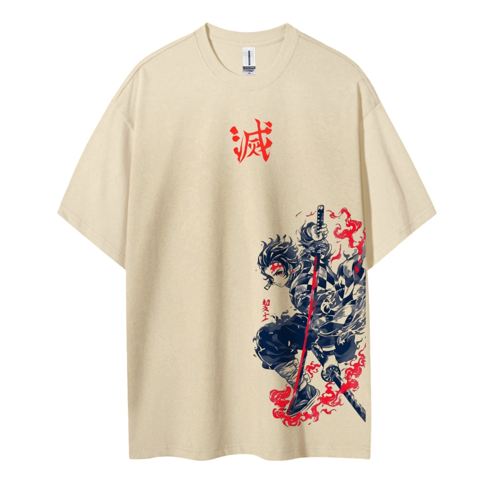 Demon Slayer Cotton Unisex Crew Neck Anime T-Shirt