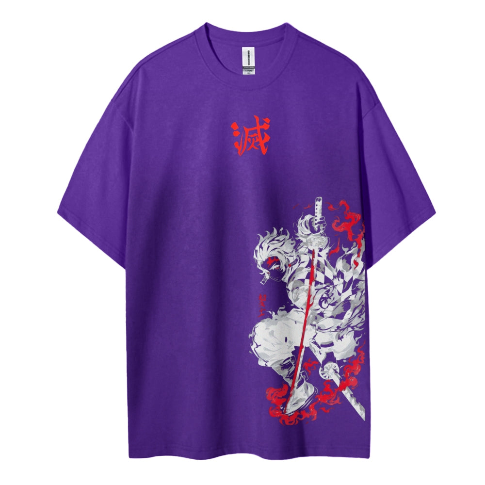 Demon Slayer Cotton Unisex Crew Neck Anime T-Shirt