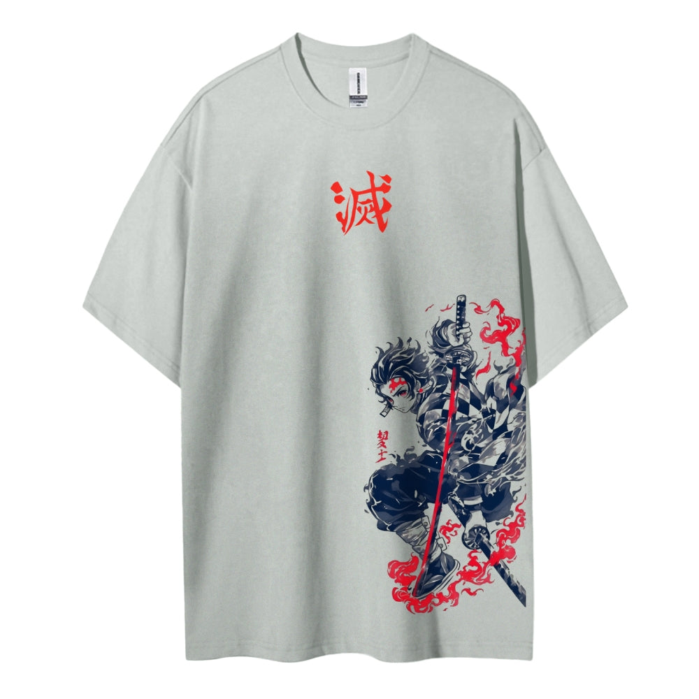 Demon Slayer Cotton Unisex Crew Neck Anime T-Shirt
