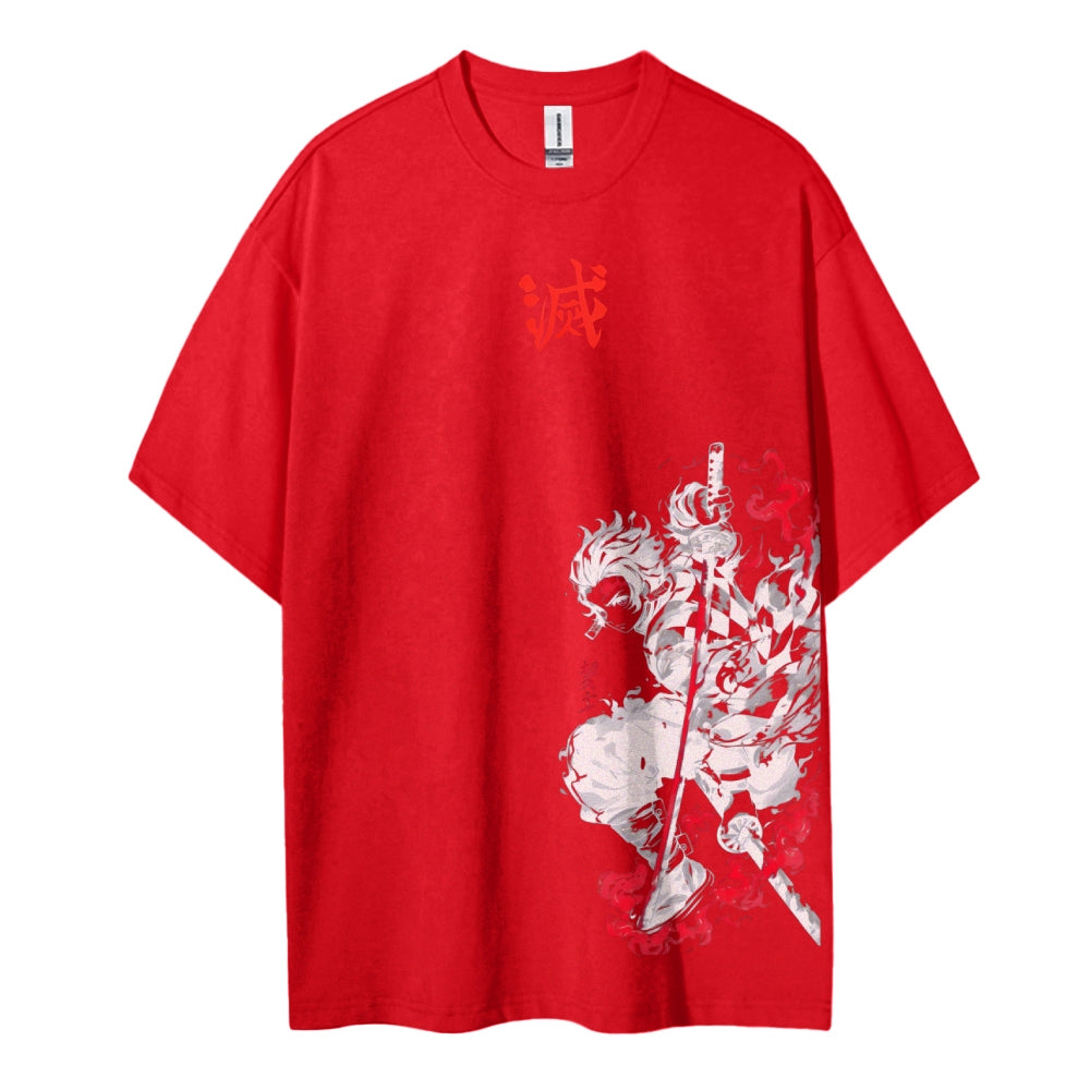 Demon Slayer Cotton Unisex Crew Neck Anime T-Shirt