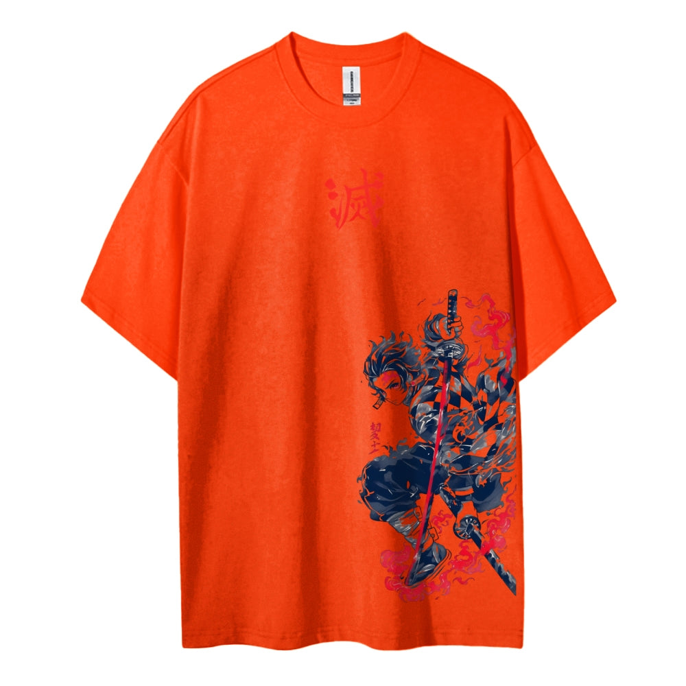 Demon Slayer Cotton Unisex Crew Neck Anime T-Shirt