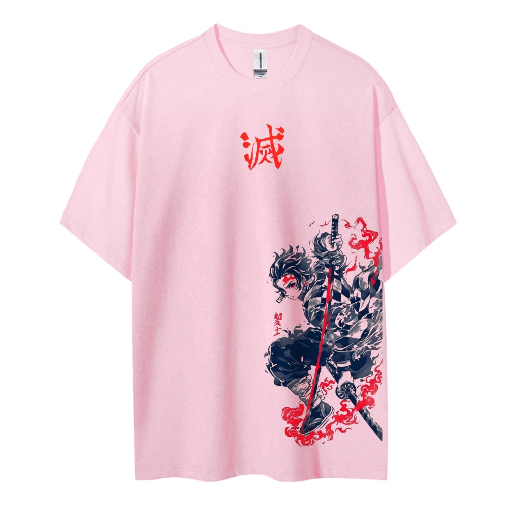 Demon Slayer Cotton Unisex Crew Neck Anime T-Shirt
