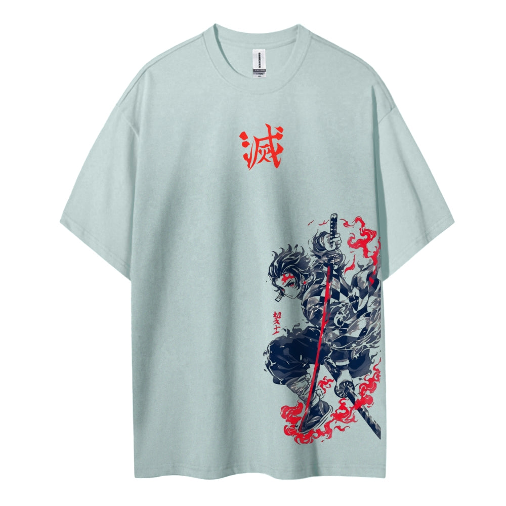 Demon Slayer Cotton Unisex Crew Neck Anime T-Shirt