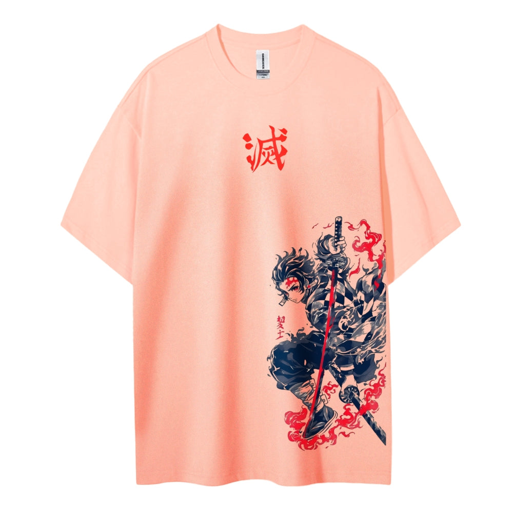 Demon Slayer Cotton Unisex Crew Neck Anime T-Shirt