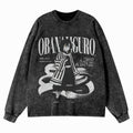 Unisex Crewneck Washed Sweatshirt Demon Slayer
