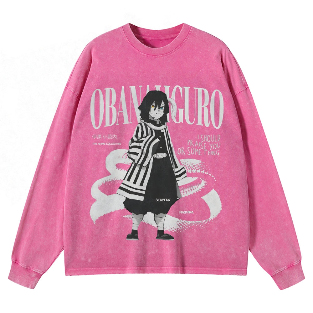 Unisex Crewneck Washed Sweatshirt Demon Slayer