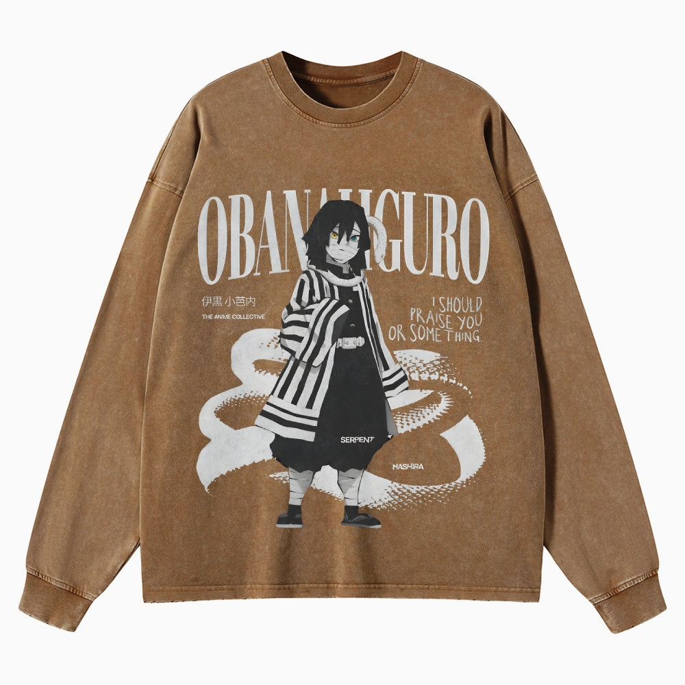 Unisex Crewneck Washed Sweatshirt Demon Slayer