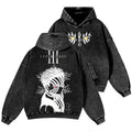 Unisex Casual Printed Double-sided Washed Hoodie Demon Slayer