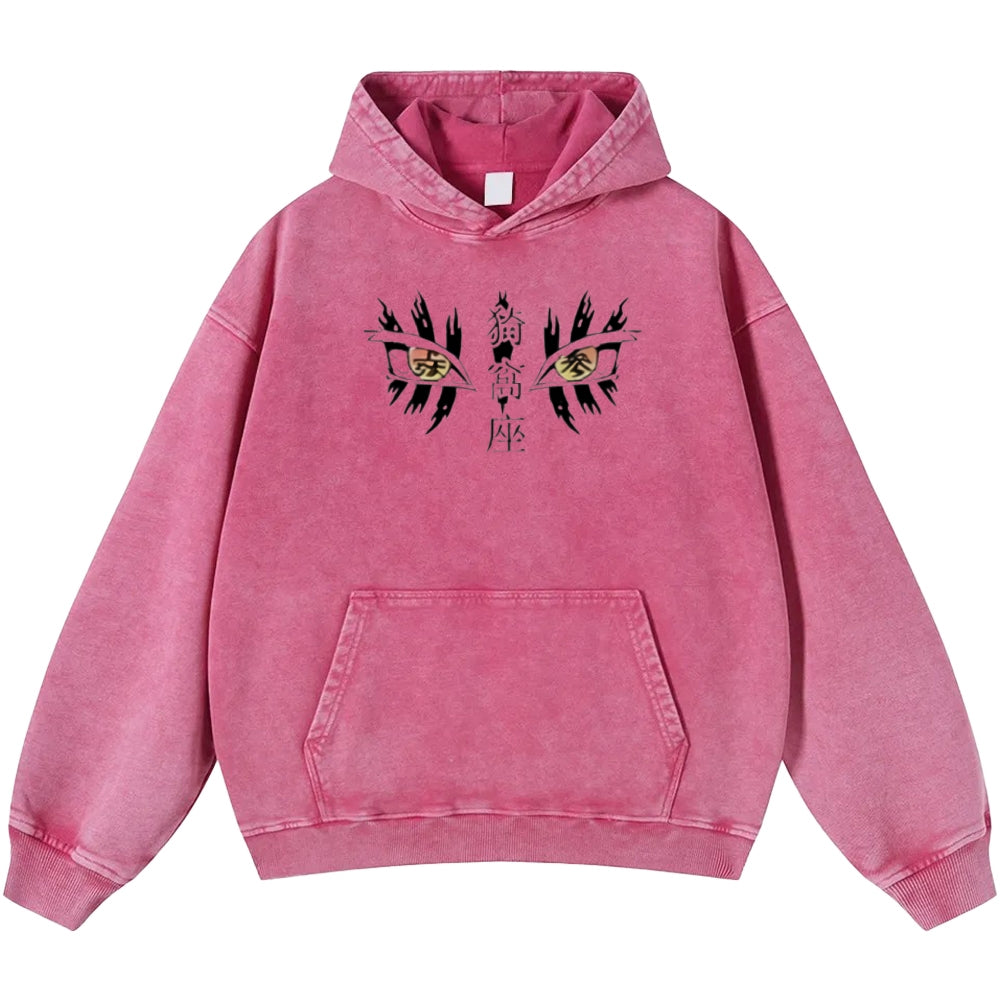 Unisex Casual Printed Double-sided Washed Hoodie Demon Slayer