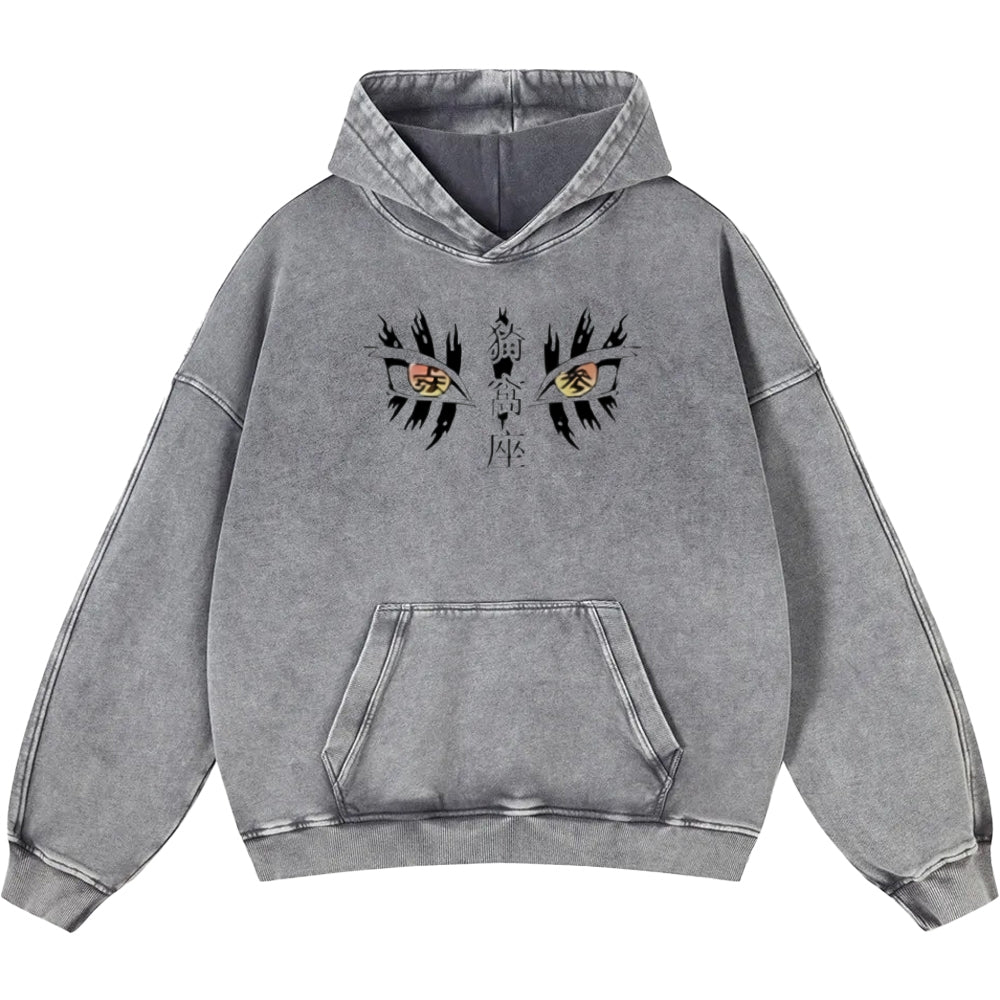 Unisex Casual Printed Double-sided Washed Hoodie Demon Slayer