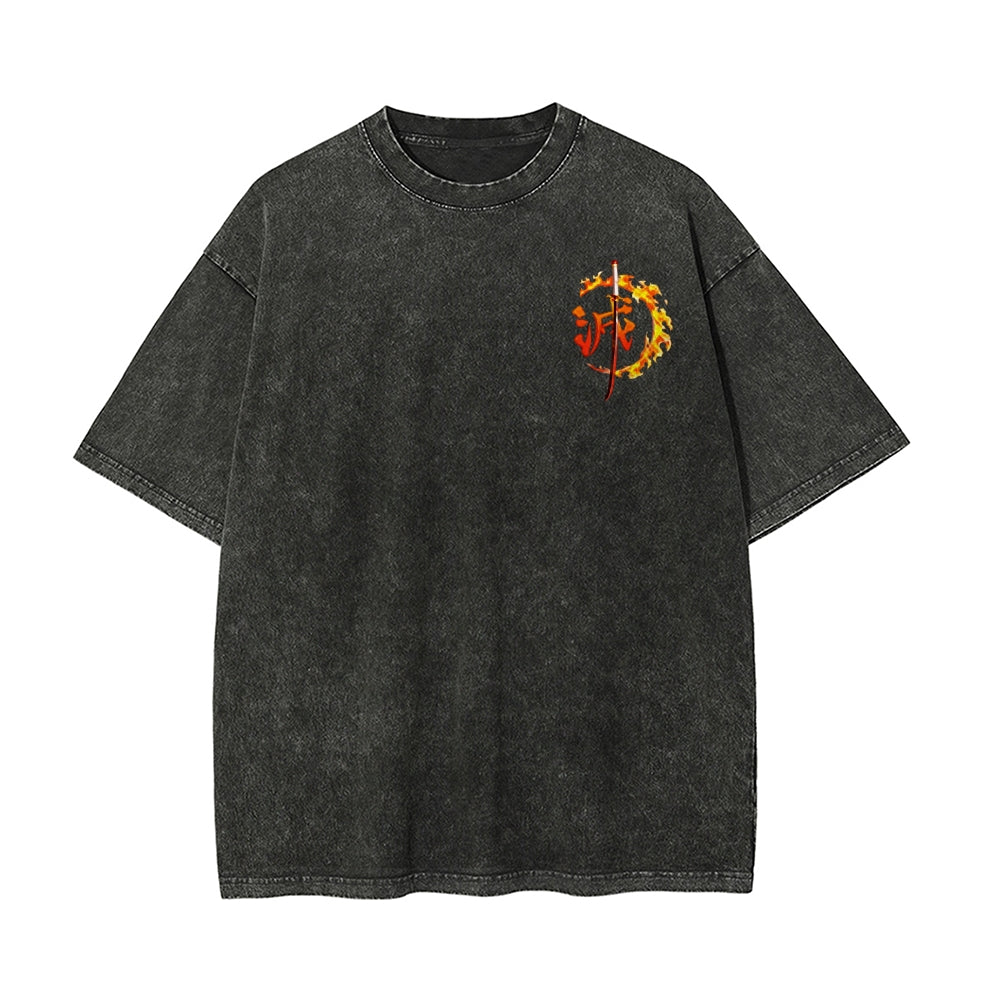 Vintage Oversized T-Shirt Demon Slayer