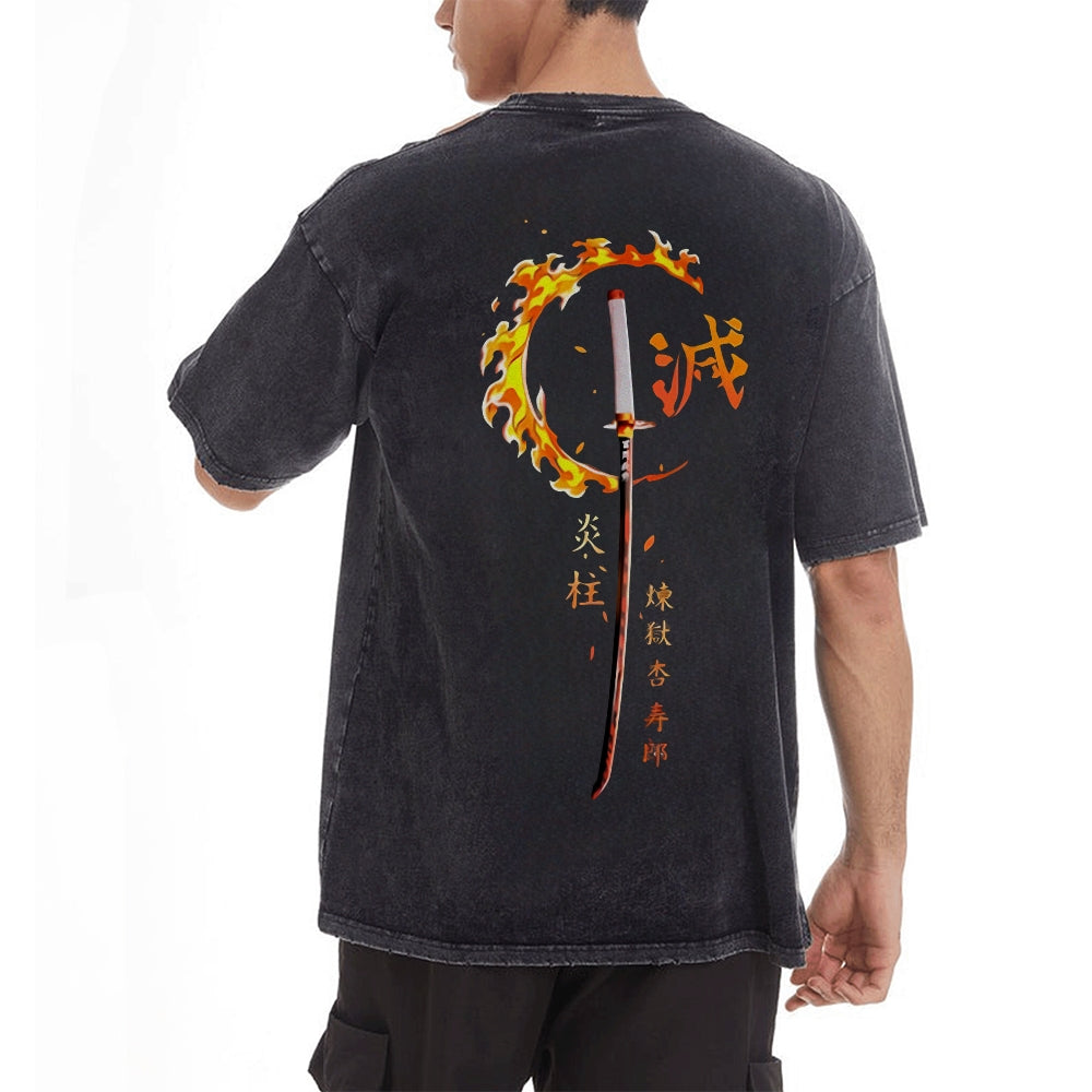 Vintage Oversized T-Shirt Demon Slayer