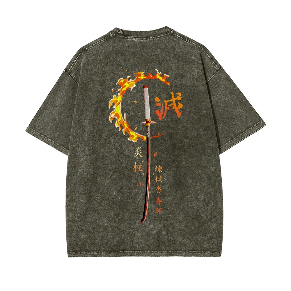 Vintage Oversized T-Shirt Demon Slayer