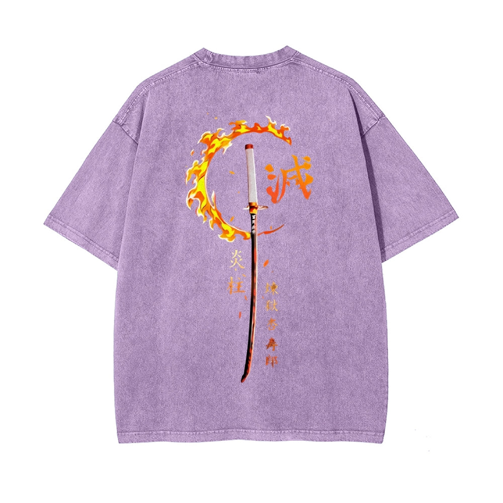 Vintage Oversized T-Shirt Demon Slayer