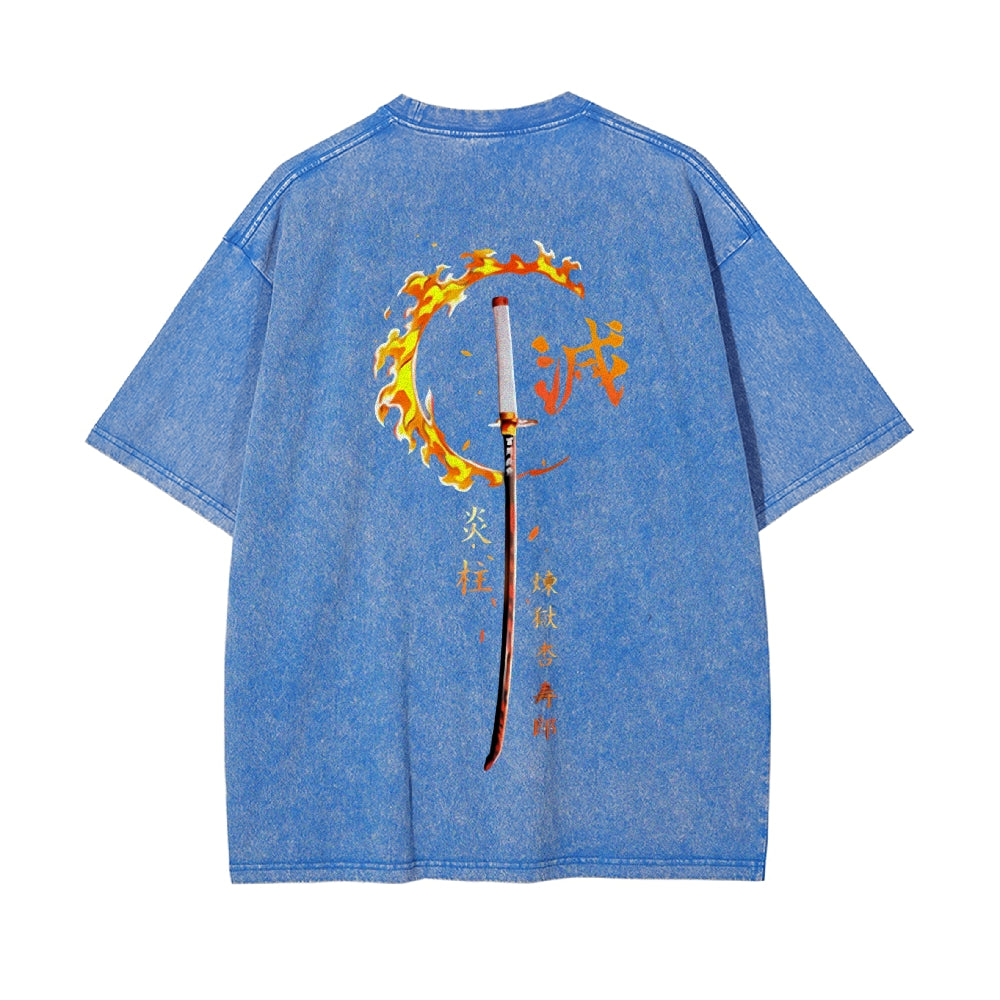Vintage Oversized T-Shirt Demon Slayer