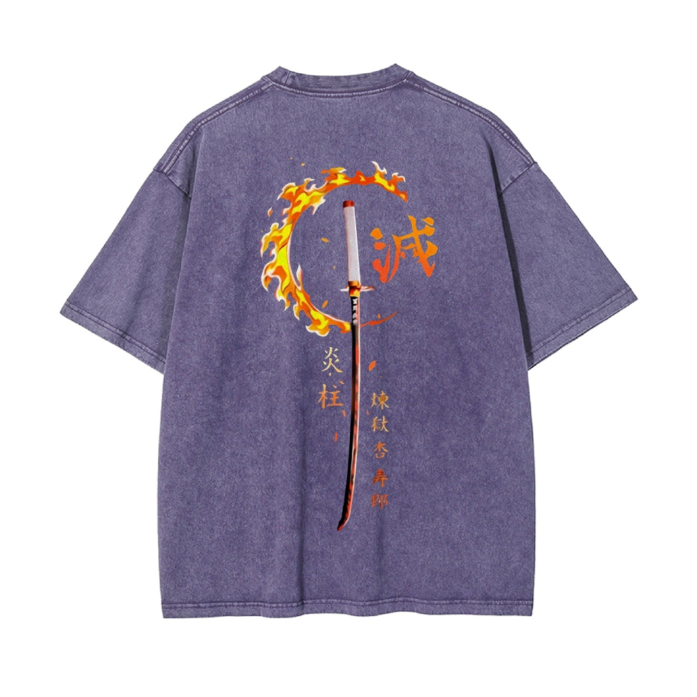 Vintage Oversized T-Shirt Demon Slayer