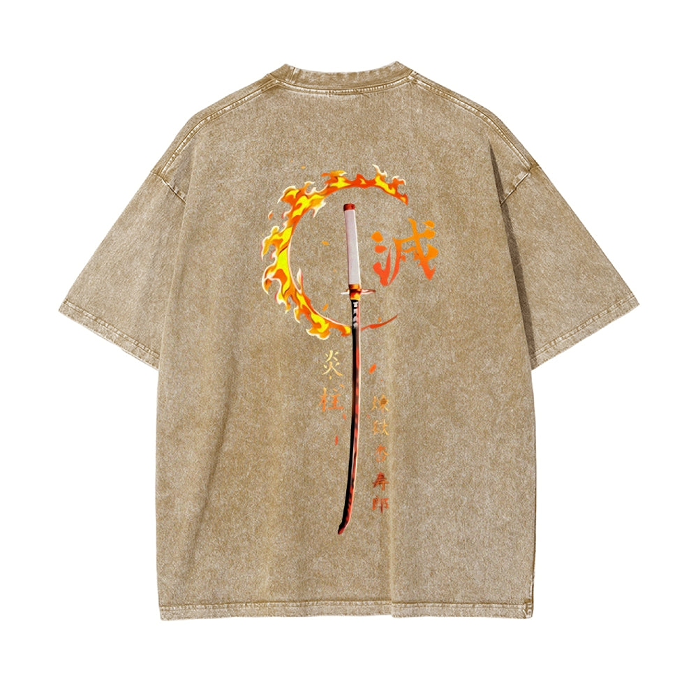 Vintage Oversized T-Shirt Demon Slayer