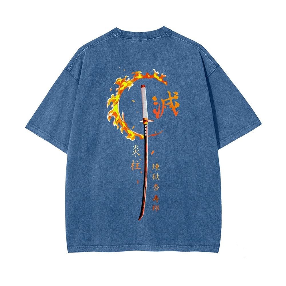 Vintage Oversized T-Shirt Demon Slayer