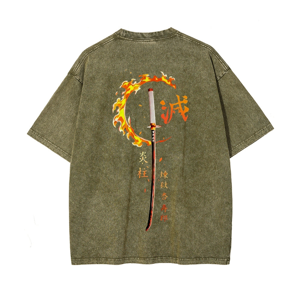 Vintage Oversized T-Shirt Demon Slayer