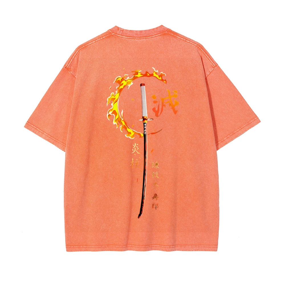 Vintage Oversized T-Shirt Demon Slayer