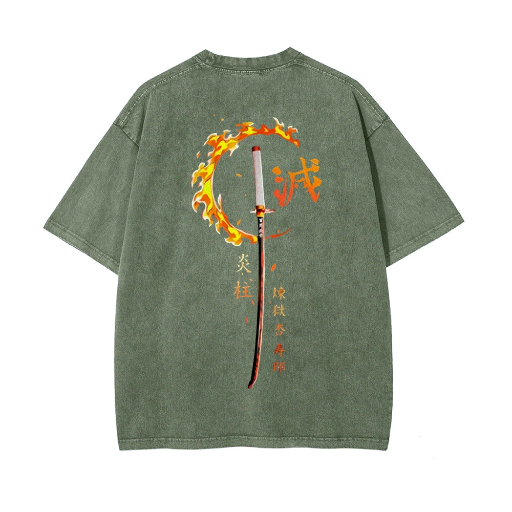 Vintage Oversized T-Shirt Demon Slayer