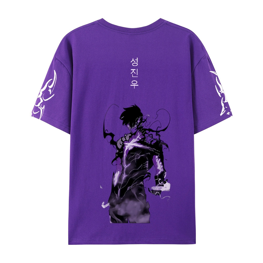 SOLO LEVELING Pure Cotton Unisex Crew Neck Anime T-Shirt