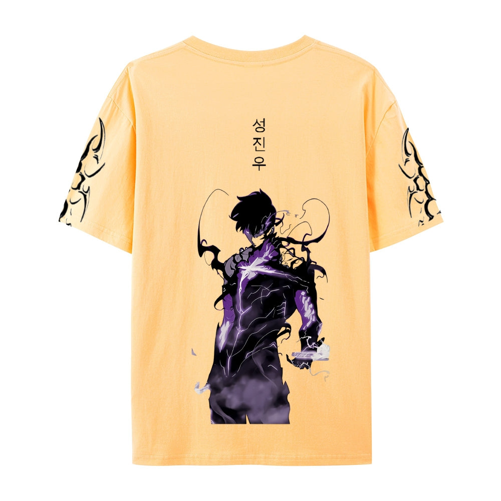 SOLO LEVELING Pure Cotton Unisex Crew Neck Anime T-Shirt