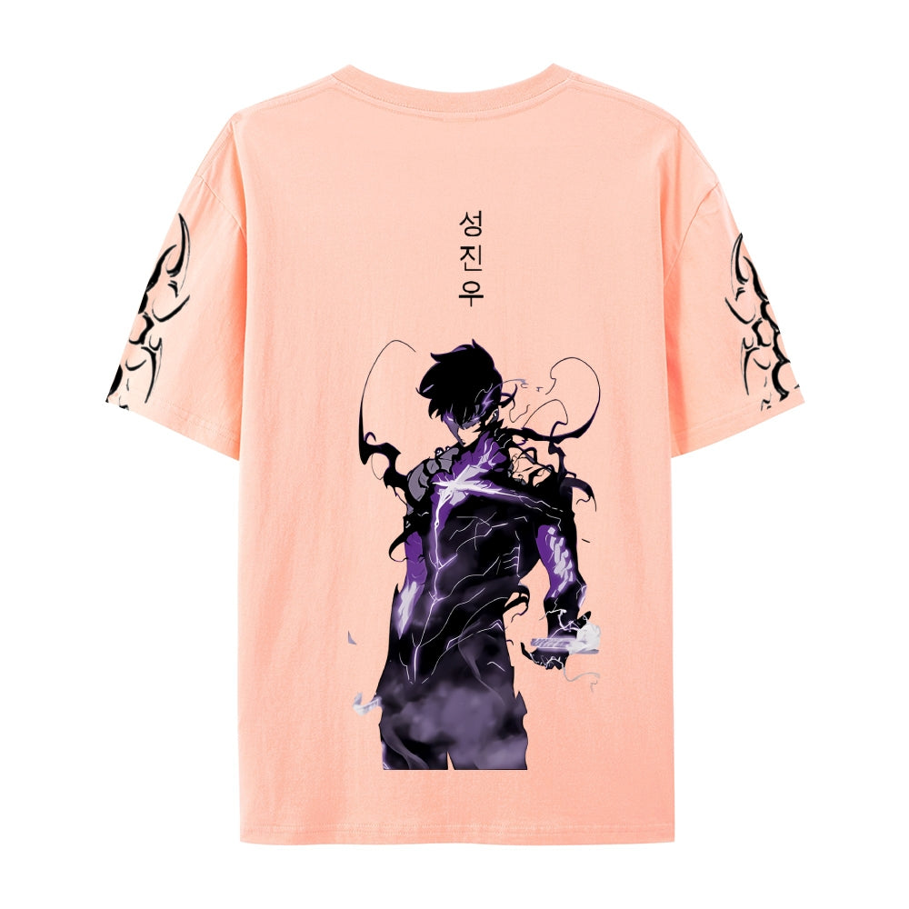SOLO LEVELING Pure Cotton Unisex Crew Neck Anime T-Shirt