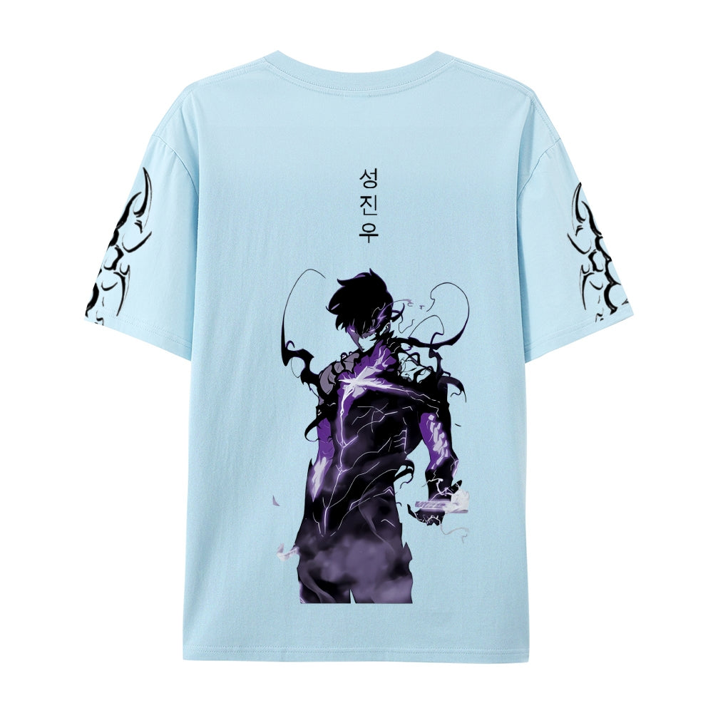 SOLO LEVELING Pure Cotton Unisex Crew Neck Anime T-Shirt