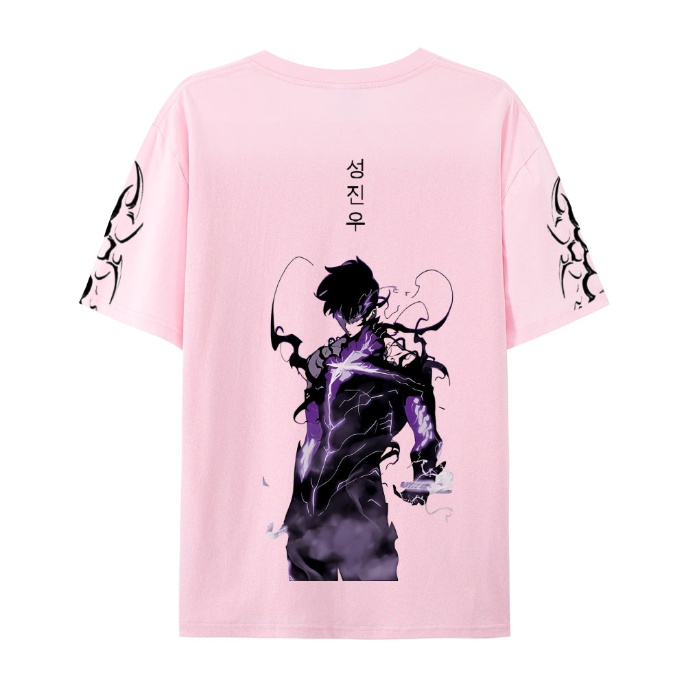SOLO LEVELING Pure Cotton Unisex Crew Neck Anime T-Shirt