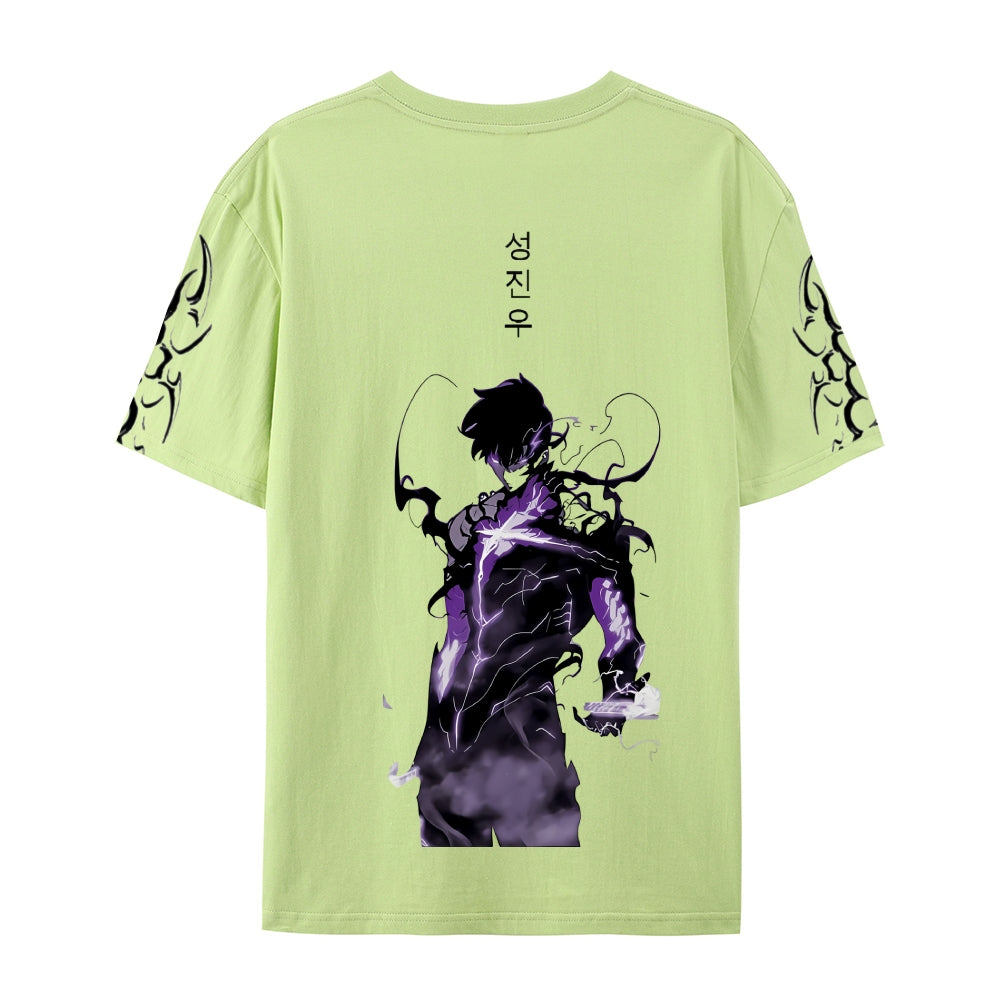 SOLO LEVELING Pure Cotton Unisex Crew Neck Anime T-Shirt
