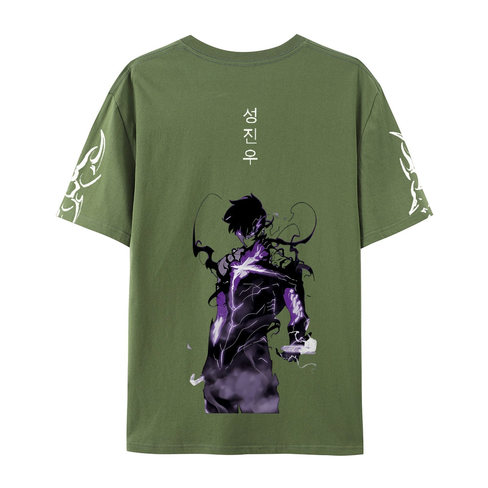 SOLO LEVELING Pure Cotton Unisex Crew Neck Anime T-Shirt