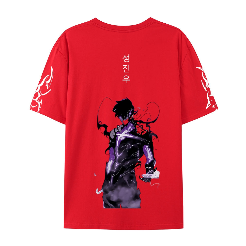 SOLO LEVELING Pure Cotton Unisex Crew Neck Anime T-Shirt