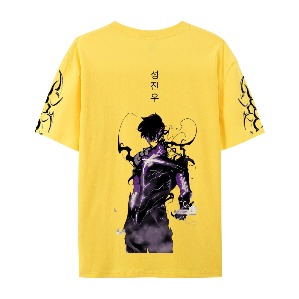 SOLO LEVELING Pure Cotton Unisex Crew Neck Anime T-Shirt