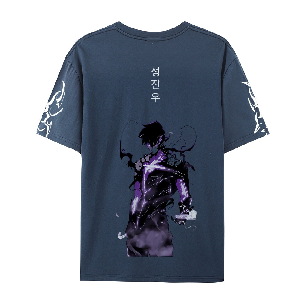 SOLO LEVELING Pure Cotton Unisex Crew Neck Anime T-Shirt
