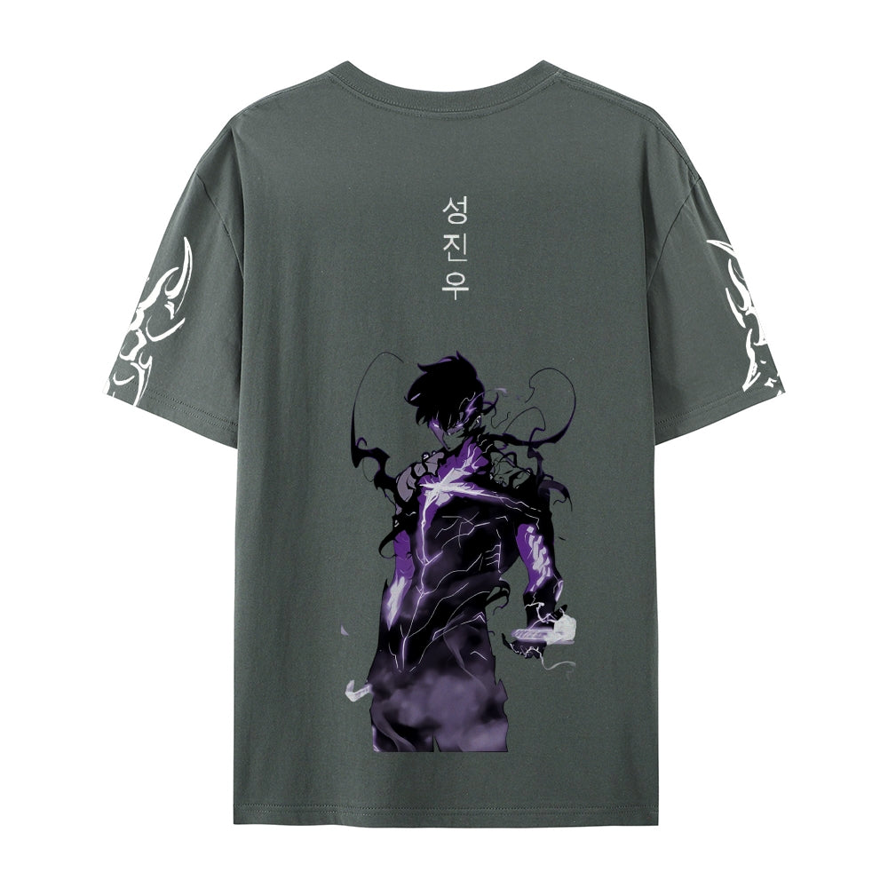 SOLO LEVELING Pure Cotton Unisex Crew Neck Anime T-Shirt
