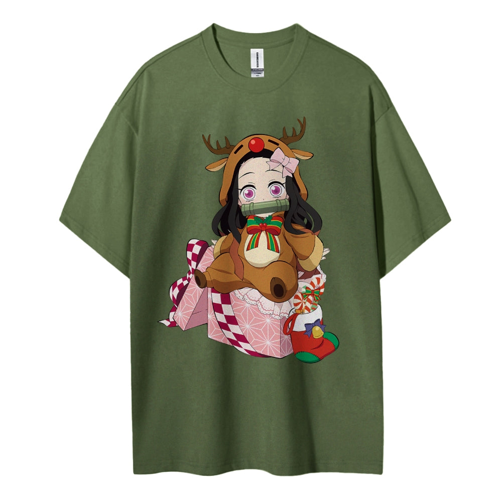 Demon Slayer Cotton Unisex Crew Neck Anime T-Shirt