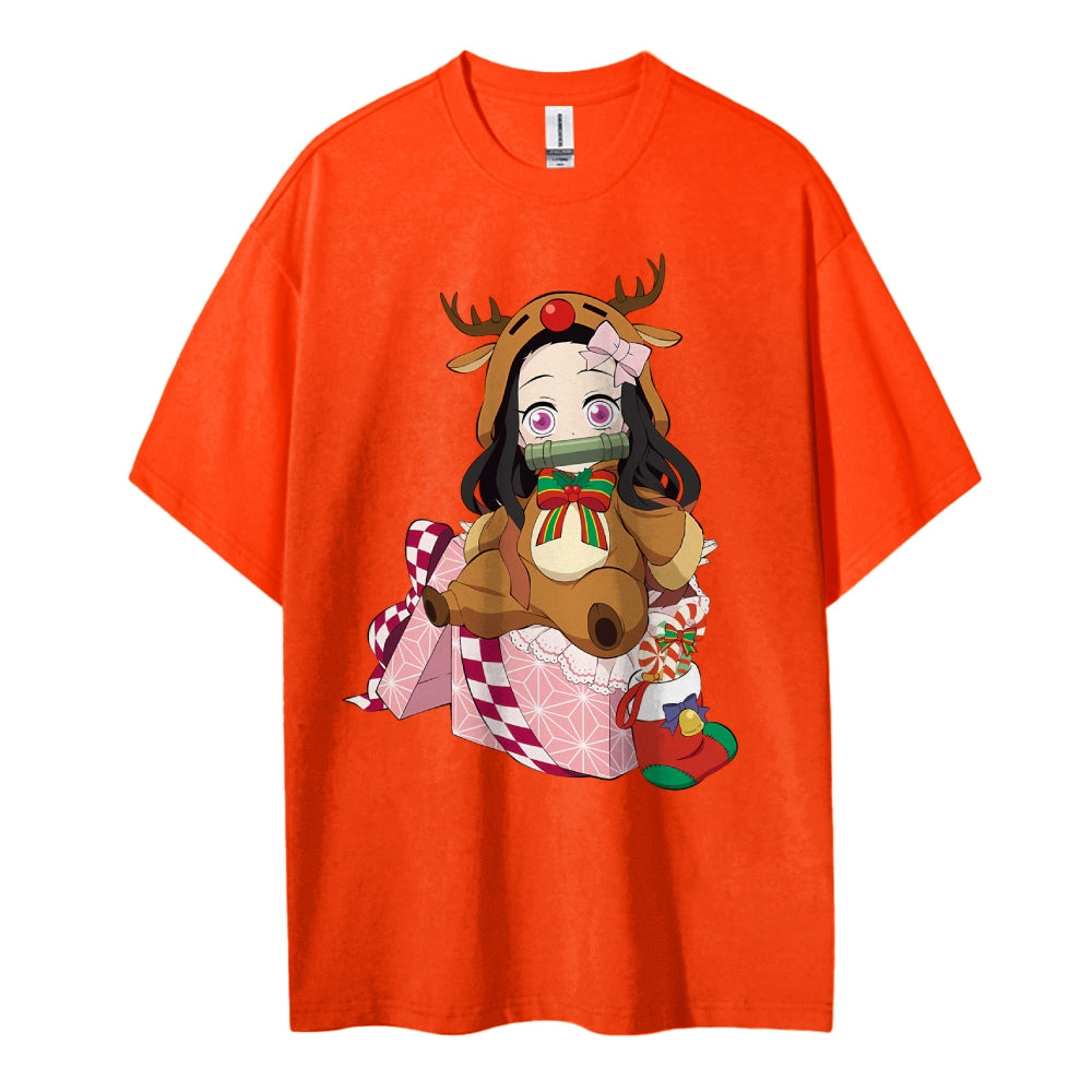 Demon Slayer Cotton Unisex Crew Neck Anime T-Shirt