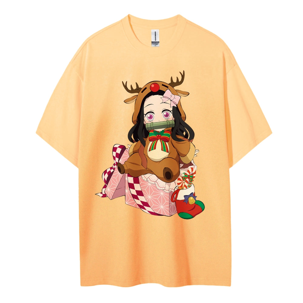 Demon Slayer Cotton Unisex Crew Neck Anime T-Shirt