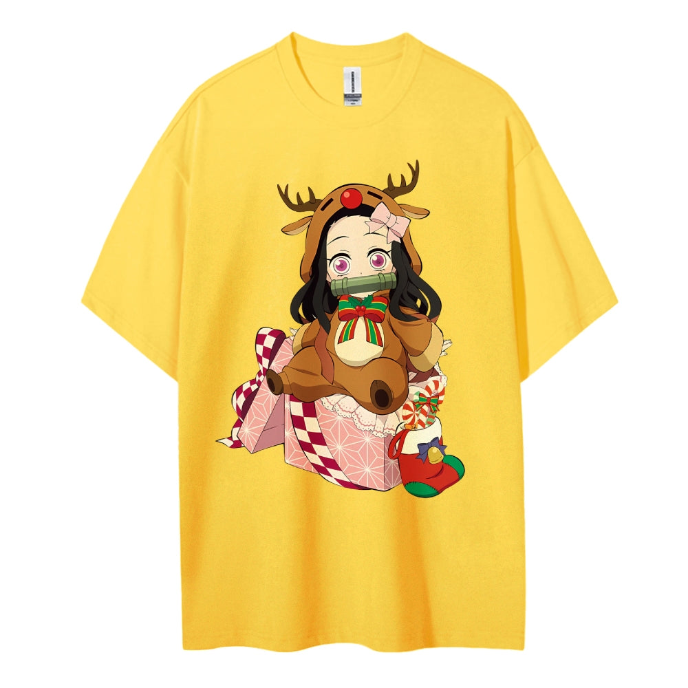 Demon Slayer Cotton Unisex Crew Neck Anime T-Shirt