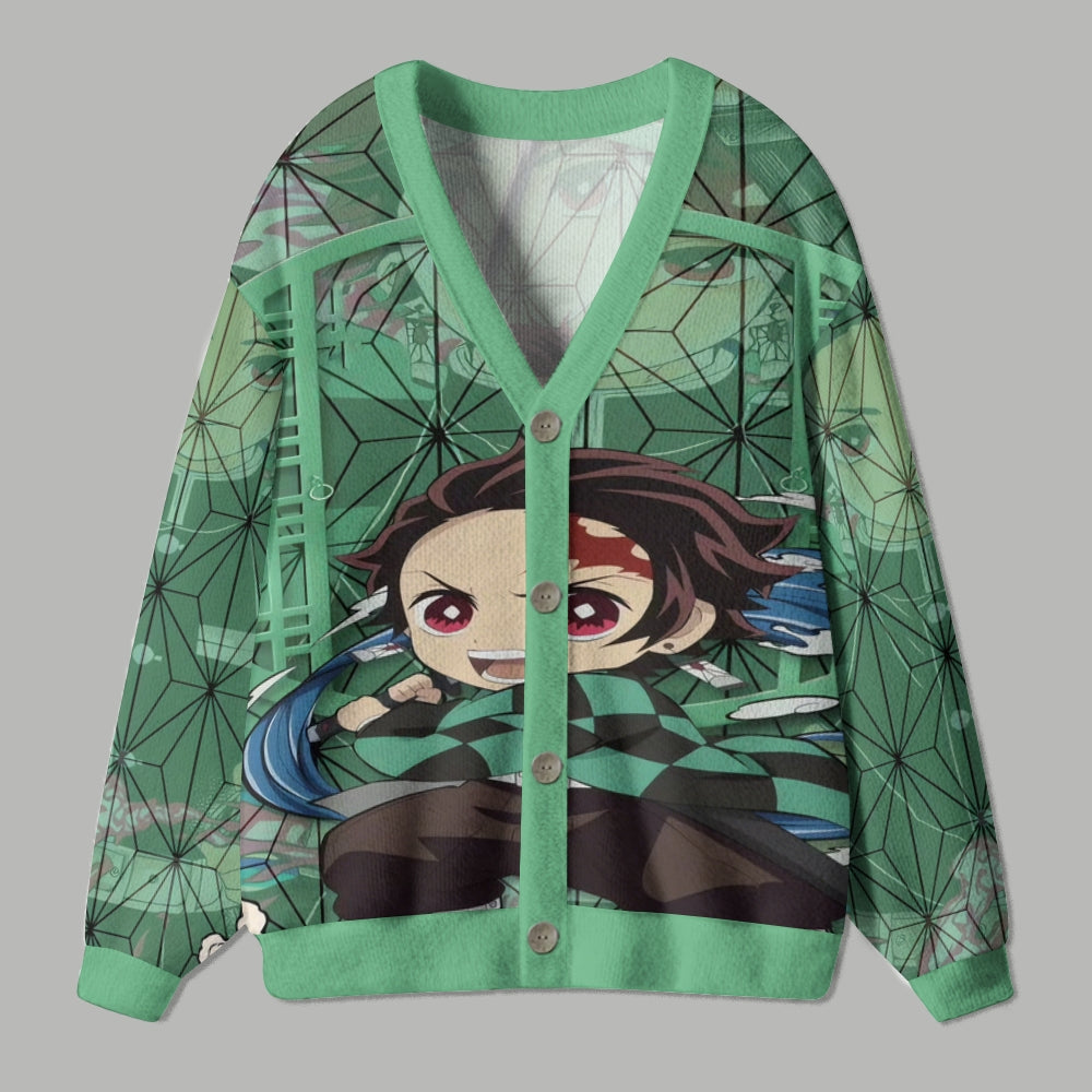 Demon Slayer anime Knitted cardigan