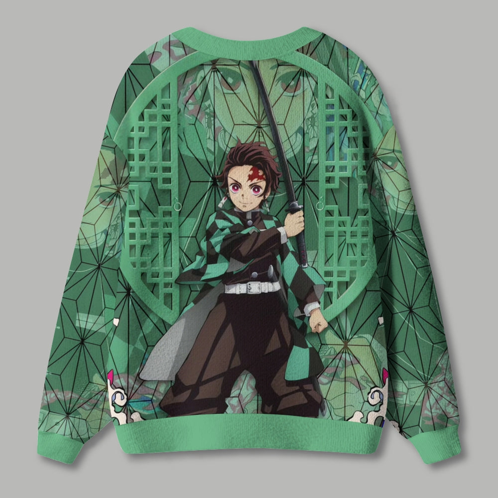 Demon Slayer anime Knitted cardigan